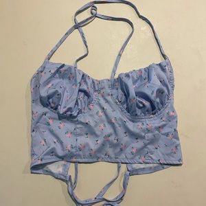 Floral bustier crop top